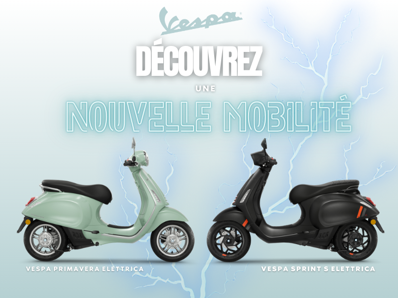 NOUVELLE GAMME VESPA 100% ÉLECTRIQUE 